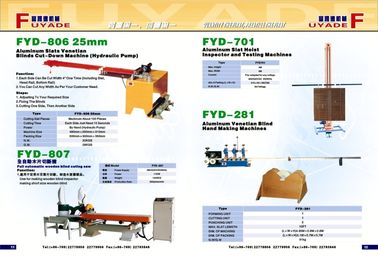 China aluminum slats venetian blinds cut-down machines((hydraulic pump) supplier