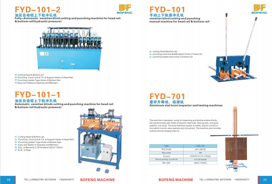 Headrail Automatic  Punching and cutting machines  venetian blinds making machines supplier